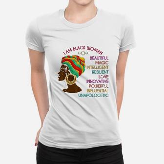 I Am Black Woman Beautiful Magic Black Women T-shirt | Crazezy UK