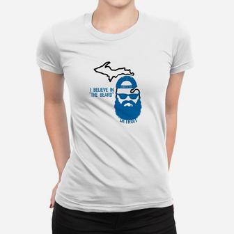 I Believe Beard Michigan Detroit Football 313 Pride Women T-shirt - Thegiftio UK