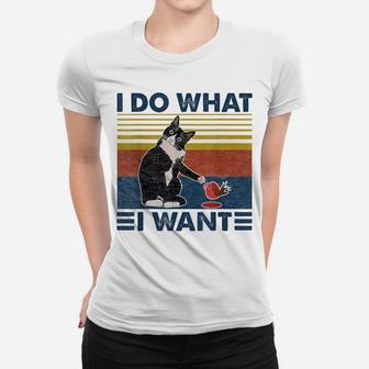I Do What I Want Cat Vintage Funny Animal Kitty Lovers Tees Women T-shirt | Crazezy CA