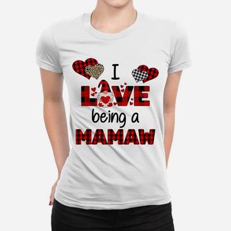 I Love Being A Mamaw - Gnome Heart Valentine Day Women T-shirt | Crazezy CA