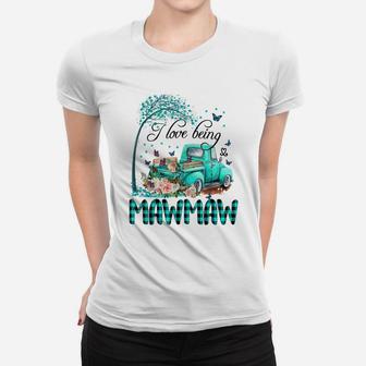 I Love Being Mawmaw Flower Truck Women T-shirt | Crazezy