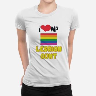 I Love My Lesbian Aunt With Gay Flag Lgbtq Women T-shirt | Crazezy
