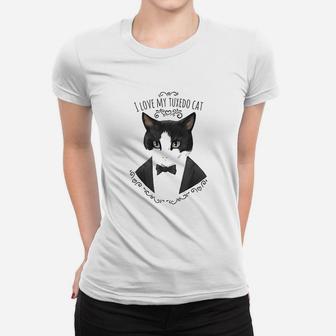 I Love My Tuxedo Cat Funny Cute Cat Lover Gift Women T-shirt | Crazezy