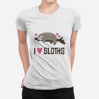 I Love Sloths Women T-shirt | Crazezy CA