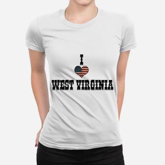 I Love West Virginia Women T-shirt | Crazezy CA