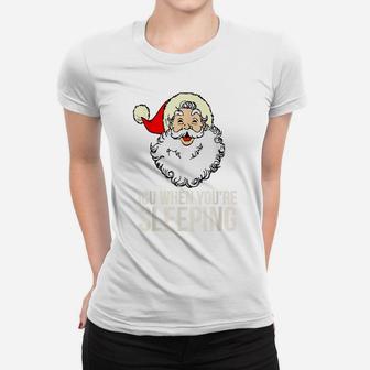 Icu When You're Sleeping, Icu Nurse Christmas Women T-shirt | Crazezy