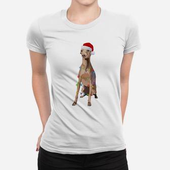 Italian Greyhound Christmas Lights Xmas Dog Lover Women T-shirt | Crazezy DE