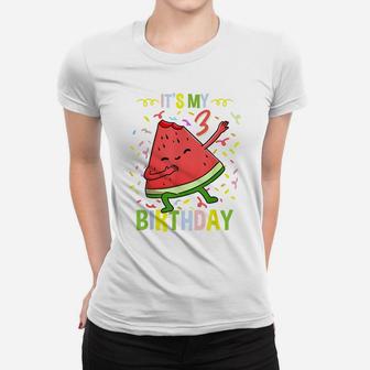 Its My 3Rd Birthday Watermelon Watermelon Lover Women T-shirt | Crazezy