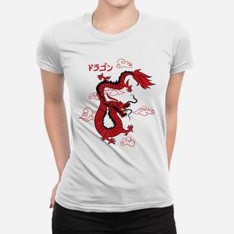 Japanese Red Dragon Martial Arts Festival Asia Women T-shirt | Crazezy
