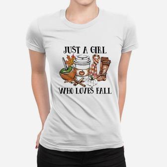 Just A Girl Who Loves Fall Women T-shirt - Thegiftio UK