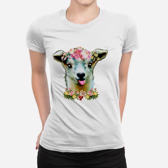 Just A Girl Who Loves Goats Goat Farm Crazy Lady Christmas Women T-shirt | Crazezy UK