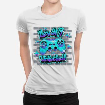Kids 9 Year Old 9Th Video Gamer Gaming Birthday Party Boys Girls Women T-shirt | Crazezy AU