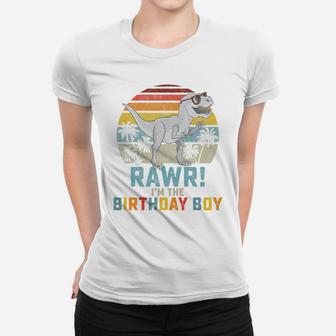 Kids Birthday Boy Dino T Rex Dinosaur Boys Matching Family Women T-shirt | Crazezy AU