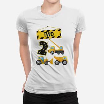 Kids Construction Truck 2Nd Birthday Boy Digger 2 Year Old Women T-shirt | Crazezy DE