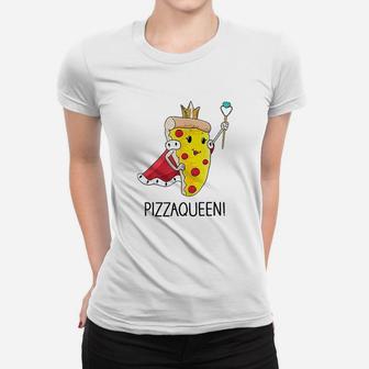Kids Funny Pizza Queen Salami Pizza Fast Food Girl Women T-shirt | Crazezy DE