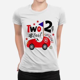 Kids Two Fast 2 Curious Funny 2Nd Birthday Second 2 Years Bday Women T-shirt | Crazezy CA