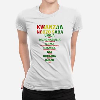 Kwanzaa - Nguzo Saba - The Seven Principles Women T-shirt | Crazezy