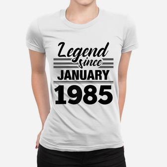 Legend Since January 1985 - 35Th Birthday 35 Year Old Gift Raglan Baseball Tee Women T-shirt | Crazezy DE