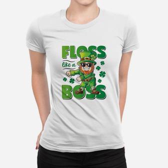 Leprechaun Floss Like A Boss St Patricks Day Boys Kids Gifts Women T-shirt | Crazezy
