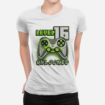 Level 16 Unlocked Video Game 16Th Birthday Gamer Boys Women T-shirt | Crazezy