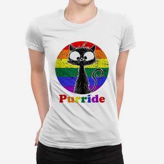 Lgbt Cat Lovers Purride Flag Gay Pride Month Lgbtq Women T-shirt | Crazezy UK