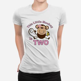 Little Monkey Girl 2Nd Birthday Women T-shirt | Crazezy UK