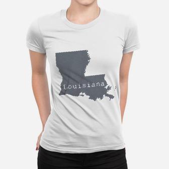 Louisiana State Map Shape La Pride Women T-shirt - Thegiftio UK