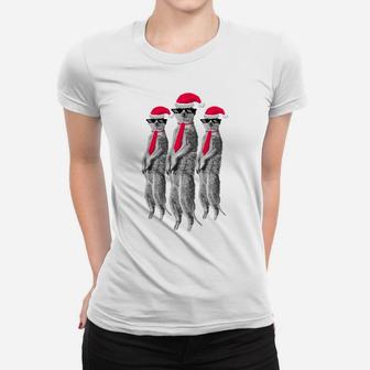 Meerkat Xmas Crew Cool Christmas Agents Clique Fun Women T-shirt | Crazezy DE