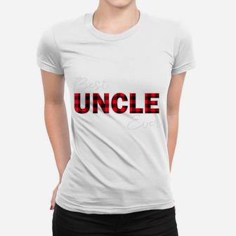 Mens Best Uncle, Buffalo Plaid Family Aniversary Matching Brother Women T-shirt | Crazezy