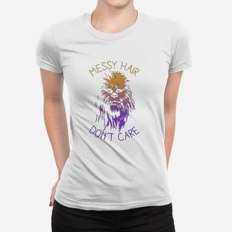 Messy Hair Dont Care Women T-shirt | Crazezy