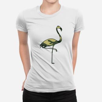 Military Flamingo Camo Men Print Us Bird Animal Veteran Gift Women T-shirt | Crazezy