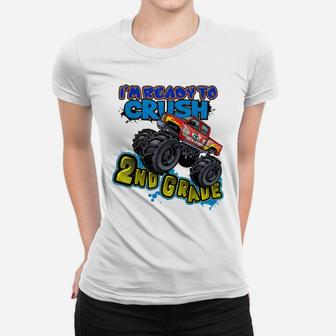 Monster Truck Ready To Crush 2Nd Grade Boys Back To School Women T-shirt | Crazezy UK