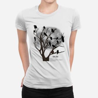 Murder Of Crows Funny Animal Women T-shirt | Crazezy