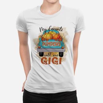 My Favorite Pumpkins Call Me Gigi Cute Grandma Fall Truck Sweatshirt Women T-shirt | Crazezy UK