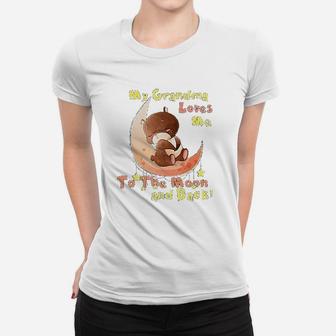 My Grandma Loves Me To The Moon And Back Women T-shirt | Crazezy