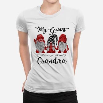My Greatest Blessings Call Me Grandma Gnome Thanksgiving Tee Women T-shirt | Crazezy UK