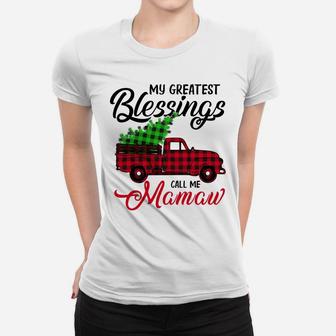 My Greatest Blessings Call Me Mamaw Xmas Gifts Christmas Sweatshirt Women T-shirt | Crazezy