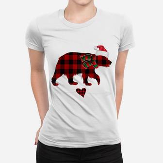 Nana Bear Christmas Pajama Red Plaid Buffalo Family Gifts Women T-shirt | Crazezy DE