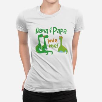 Nana Papa Love Me Dinosaur Women T-shirt | Crazezy AU