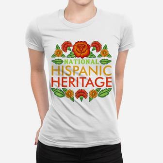National Hispanic Heritage Month Dahlia Flower Mexico Latino Women T-shirt | Crazezy AU