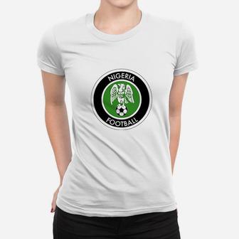 Nigeria Soccer National Team Retro Crest Graphic Women T-shirt | Crazezy