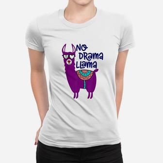 No Drama Llama Cute Women T-shirt | Crazezy CA