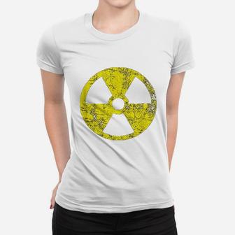 Nuclear Radiation Symbol Sign Caution Women T-shirt | Crazezy