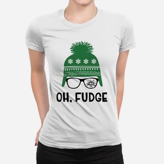 Oh Fudge Funny Christmas Saying, Vintage Xmas Sweatshirt Women T-shirt | Crazezy AU