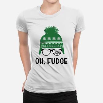 Oh Fudge Funny Christmas Saying, Vintage Xmas Women T-shirt | Crazezy UK
