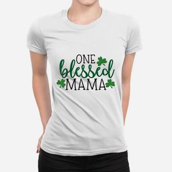One Blessed Mama Lucky Mama Women T-shirt | Crazezy UK