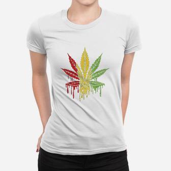 Paint Drip 420 Rasta Stoner Gift Women T-shirt | Crazezy AU