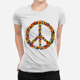 Peace Love 60S 70S Flower Power Hippie Outfit Women T-shirt | Crazezy
