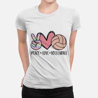 Peace Love Volleyball Cute Design For Women Teen Little Girl Women T-shirt | Crazezy DE