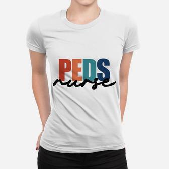 Peds Nurse Pediatric Icu Nicu Nursing Crewneck Women T-shirt | Crazezy